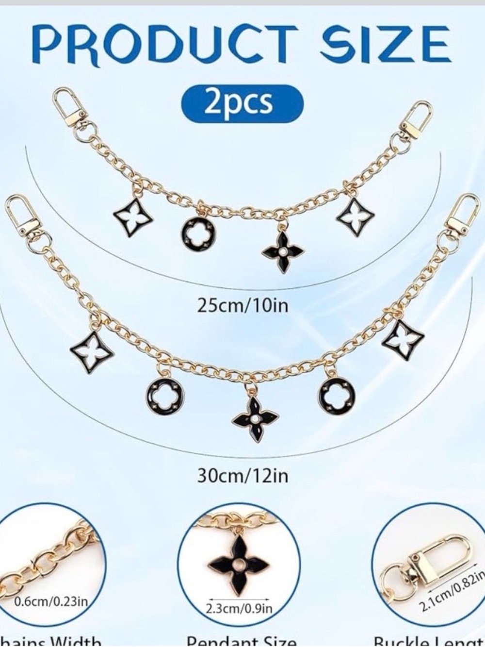 Mini and Medium Gold Charm Chain - Picture 2 of 6